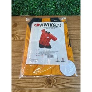 New Kwik Goal USSF Premier Referee Jersey Adult Small Yellow Black Short Sleeve